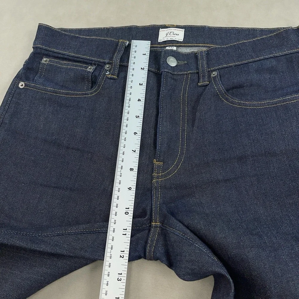 J.Crew 484 Slim Jeans Mens 32x32 Blue Dark Wash Kurabo Japanese Denim EUC